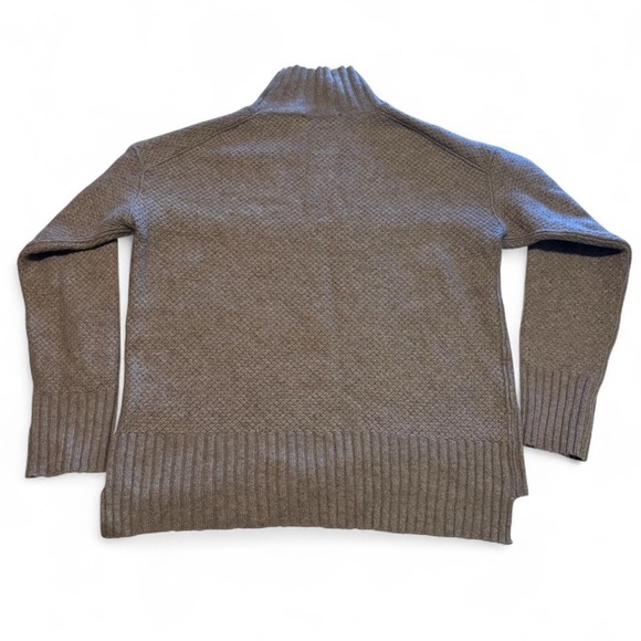 Everlane Honeycomb Funnel Neck Recycled Wool Cashmere Knit Sweater XS Oatmeal - Picture 2 of 4